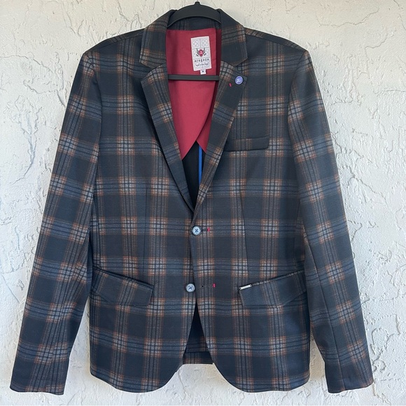Aragaza Other - ARAGAZA Blazer‎ Jacket Sportscoat Men Medium Plaid Academia Work Preppy Spain